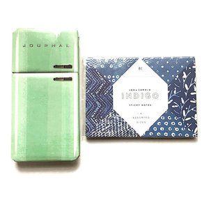 Journal Diary, Vintage Refrigerator Journal and Sticky Notes Pad